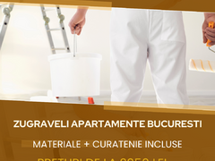 Zugraveli apartamente Bucuresti, materiale + curatenie incluse